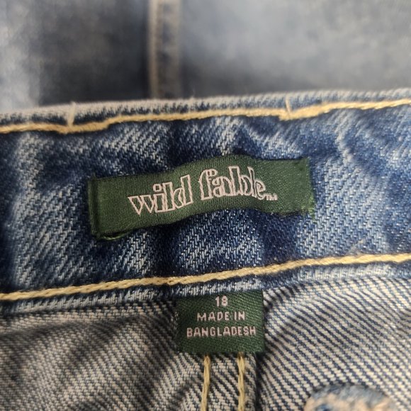 wild Fable denim patchwork mini skirt 18 nwot Academia College 3/$25 - Picture 6 of 13